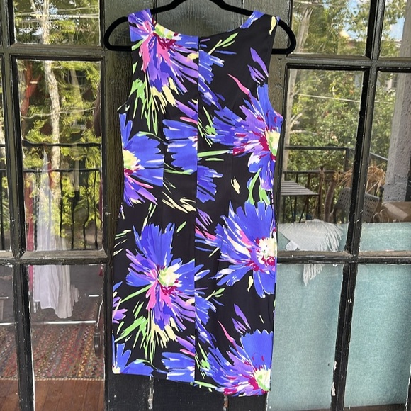 Connected Apparel Square Neckline Floral Water Color Dress Size 6 - Picture 4 of 4